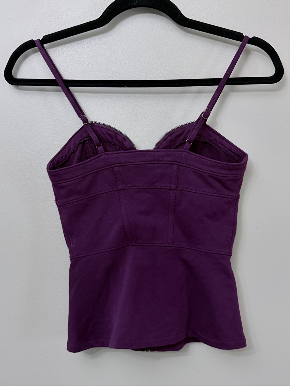 A|X Purple Corset Bustier Cami Top Zip Front XS - Picture 2 of 5